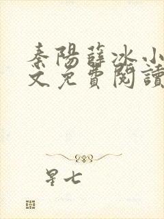 秦阳薛冰小说全文免费阅读无弹窗封面