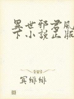 异世邪君风凌天下小说正版