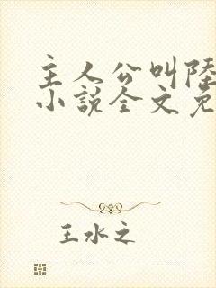 主人公叫陆沉的小说全文免费阅读