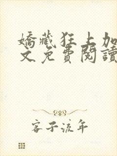 娇藏狂上加狂全文免费阅读笔趣阁
