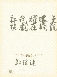 许我耀眼免费电视剧在线观看