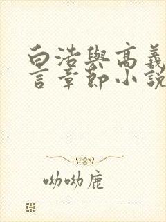 白浩与高义部分言章节小说