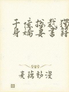 千亿总裁独宠替身娇妻书籍封面