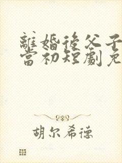 离婚后父子悔不当初短剧免费全集