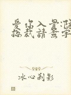 爱你入骨:隐婚总裁请签字小说txt