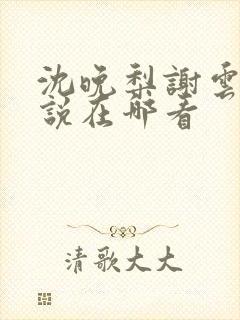 沈晚梨谢云迟小说在哪看