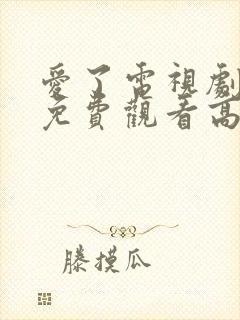 爱了电视剧全集免费观看高清