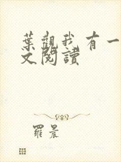 叶观我有一剑全文阅读