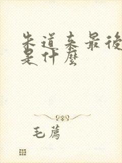 朱道来最后结局是什么