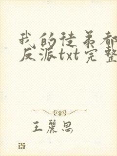 我的徒弟都是大反派txt完整无错版