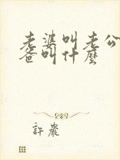 老婆叫老公的爸爸叫什么