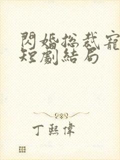 闪婚总裁宠上天短剧结局封面