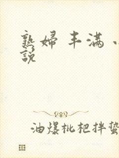 熟妇 丰满 小说