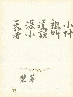 天涯道祖小说原著小说叫什么名字封面