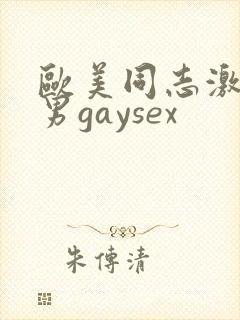 欧美同志激情猛男gaysex