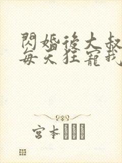 闪婚后大叔老公每天狂宠我演员表封面