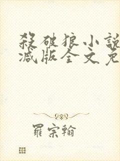 杀破狼小说未删减版全文免费阅读