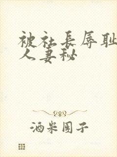 被社长辱耻的美人妻秘封面