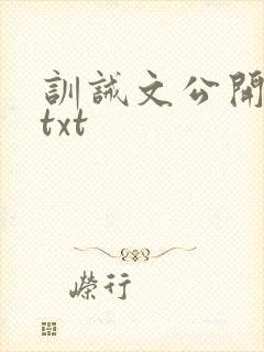 训诫文公开责罚txt