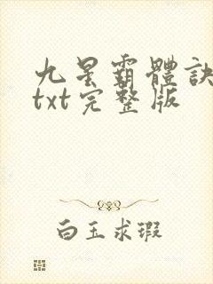 九星霸体诀下载txt完整版封面