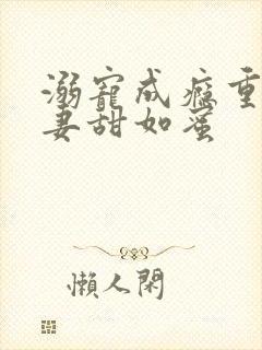 溺宠成瘾重生甜妻甜如蜜