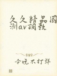 久久精品国产亚洲av调教