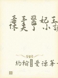 毒手医妃王爷被休夫了 小说完整封面