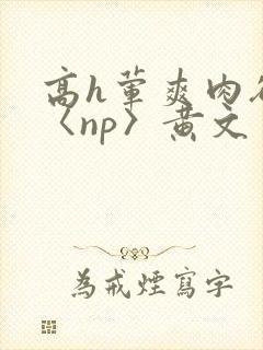 高h荤爽肉欲文〈np〉黄文封面