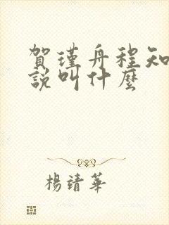 贺瑾舟程知鸢小说叫什么