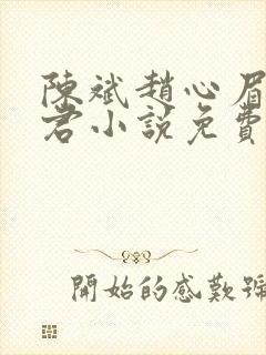 陈斌赵心眉高婉君小说免费阅读