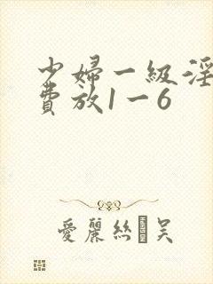少妇一级淫片免费放1一6