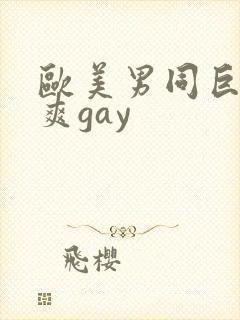 欧美男同巨大粗爽gay