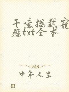 千亿总裁宠妻上瘾txt全本