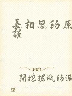 长相思的原著小说封面