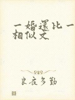 一婚还比一婚高相似文