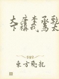 大唐李承乾请陛下称我为太子小说免费阅读封面