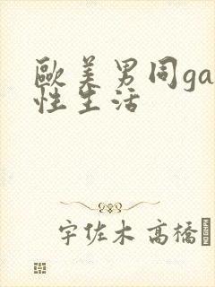 欧美男同gay性生活