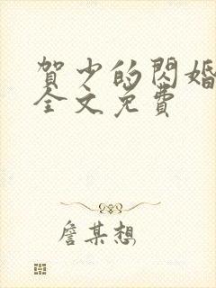 贺少的闪婚暖妻全文免费