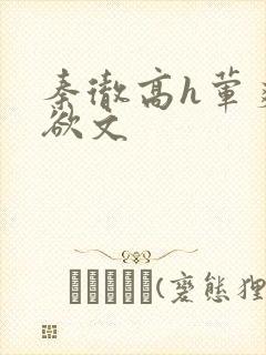 秦彻高h荤爽肉欲文封面