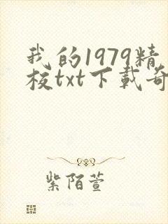 我的1979精校txt下载奇书网