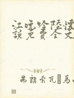 江晚吟陆怀璟小说免费全文阅读