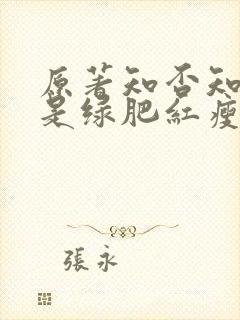原著知否知否应是绿肥红瘦