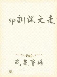 sp训诫文走绳封面