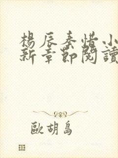 杨辰秦惜小说最新章节阅读