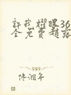 许我耀眼36集全免费赵露思