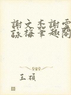谢文杰谢雪心张咏梅笔趣阁txt封面