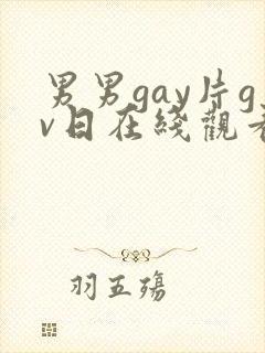 男男gay片gv日在线观看封面