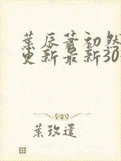 叶辰萧初然刚刚更新最新3030章封面