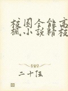 校园全能高手季枫小说精校版全集txt封面