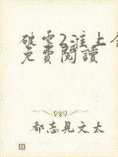 破云2淮上全文免费阅读封面